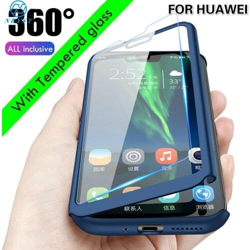 360 Full Cover Phone Case for Huawei Y7P Y6P Y6S Y9 Y5 2019 P8 P20 P30 P40 Lite Pro Hard Case for Honor 9C 10 Lite 10i 8X 8A 8S