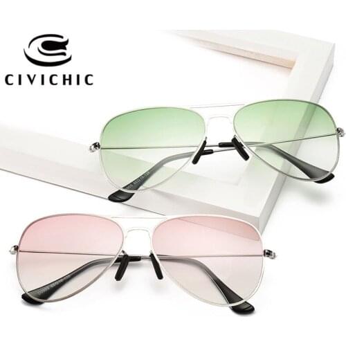 CIVICHIC Hot Trend Unisex Gradient Sunglasses HD Lens Eyewear Classic Frog Oculos De Sol Women Men Street Snap UV400 Gafas E335
