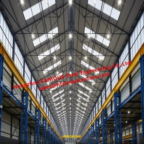 China Design and Construction for Steel Structural Framed Gable Roof Shed With Clear Span & Daylight