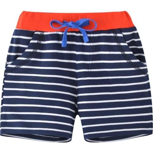 Funnygame Boys Girls Cotton Shorts Summer Children Stripe Pants Drawstring Hot Selling Kids Clothing Boys scanties