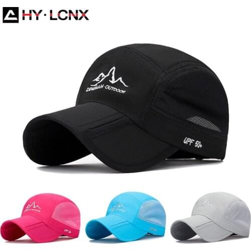 Summer New Outdoor Foldable Sunscreen Net Baseball Cap Mens Fashion Travel Caps Womens Quick-drying Breathable Sun Hats