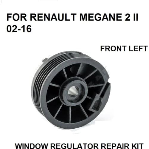 2002-2016 FOR RENAULT MEGANE 2 II WINDOW REGULATOR PULLEY ROLLER FRONT LEFT REPAIR KIT NEW