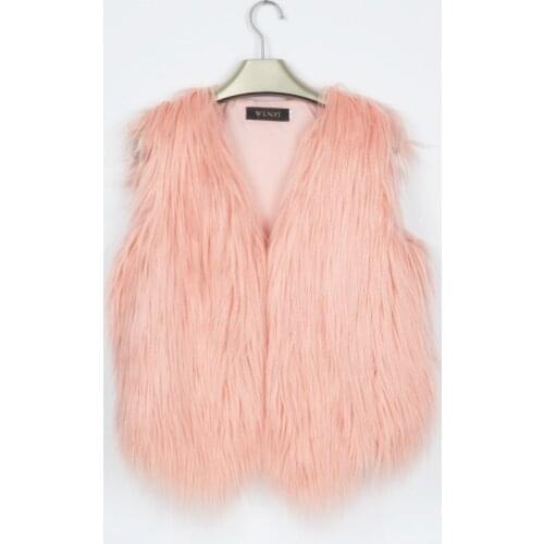 Fashion Women Faux Fur Waistcoat Short Vest Jacket Coat Sleeveless Outwear