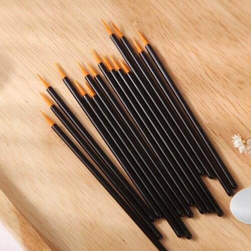 Disposable yellow nylon hair 50pcs/bag eyeliner brush eyelash applicator eyes'brushes in make up