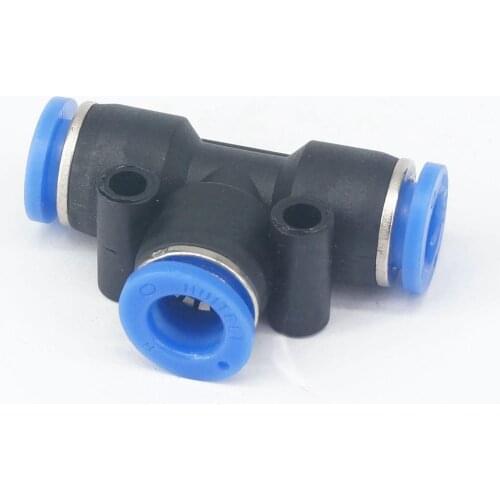 Fit Tube O/D 8mm Pneumatic Tee 3 Way Push In Connector Union Quick Release Air Fitting Plumbing