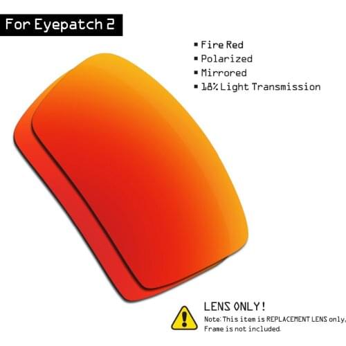 SmartVLT Polarized Sunglasses Replacement Lenses for Oakley Eyepatch 2 - Fire Red