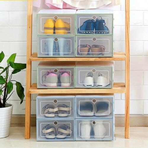 Mr Clean Transparent Shoe Storage Box Thickened Drawer Shoe Plastic Box Combination Shoe Cabinet Home Organization
