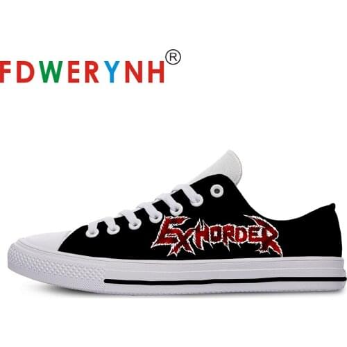 Exhorder Band Most Influential Metal Bands of All Time 3D Pattern Logo Men Shoes Mens Low-top Casual Shoes