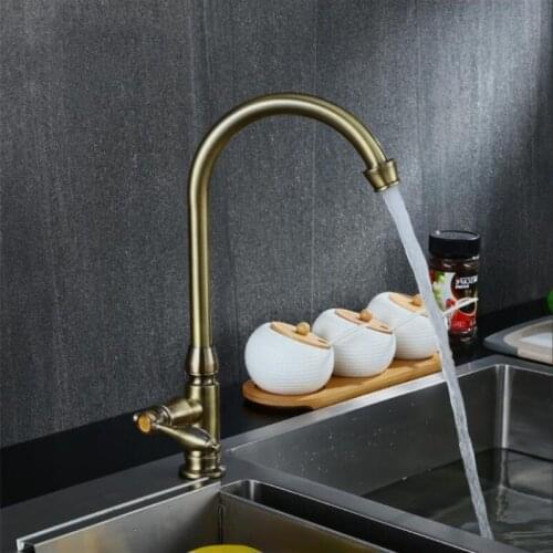 Basin Faucet Brass Bathroom Single Cold Sink Basin Mixer Tap Bathroom kitchen Torneira do banheiro Antique bronze Finished