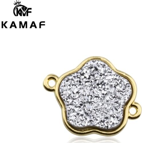 Flower type imitation bud bracelet connector 12 colors optional wholesale size 19 * 15mm for making bracelet