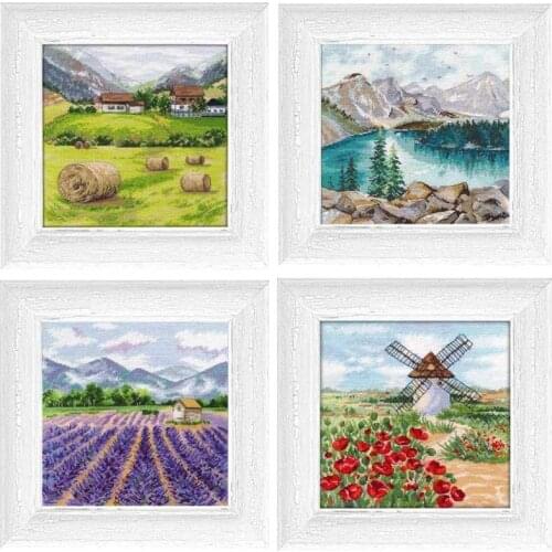 Tuscany patterns counted 11CT 14CT 18CT DIY Cross Stitch Sets wholesale Cross-stitch Kits Embroidery Needlework