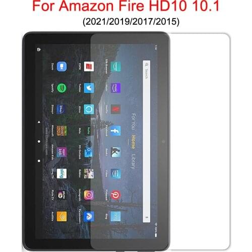 Tempered Glass For Amazon Fire HD 10 10.1'' 2021 2017 2019 2015 HD10 Plus 10.1inch Tablet Screen Protector Premium 9H Glass Film