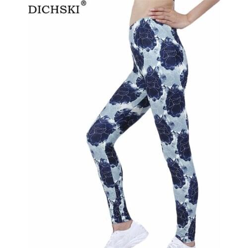 VISNXGI High Waist Leggings Women Fitness Gym Sports Elastic Slim Hip Push Up Female Workout Running Yoga Black Big Petal Pants