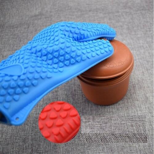 1PC Silicone Glove For Oven Heat Resistant Oven Gloves Cotton Mitt Silicone Baking Gloves For Microwave Tool silicone glove