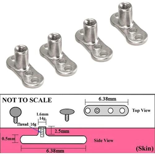 100% G23 Titanium Dermal Anchor Base & 316L Surgical Steel Dermal Replacements Base Body Piercing Jewelry Accessories