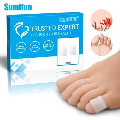 16Pcs Little Toe Tube Blisters Protector Silicone Gel Pinkie Separator Bunion Thumb Finger Protection Spacers Foot Care Pedicura