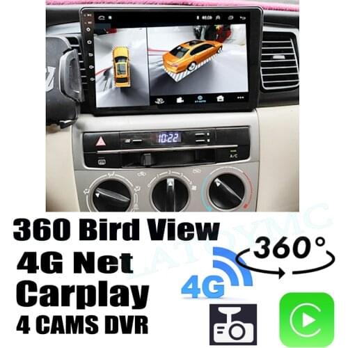 Car Audio Navigation GPS Stereo Carplay DVR 360 Birdview Around Android System For TOYOTA Corolla E120 2010 2012 2013 BYD F3