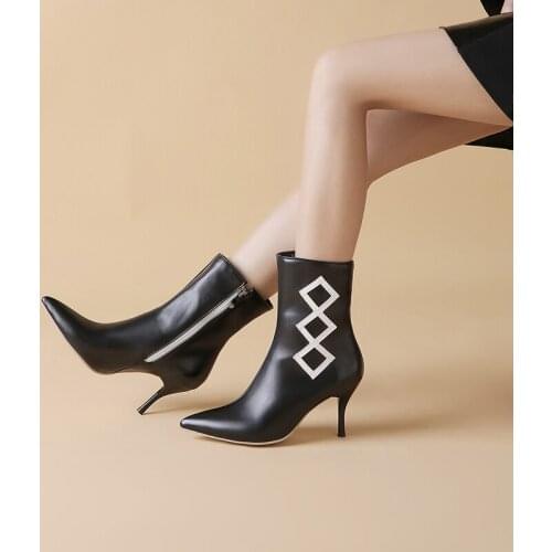 Big Size Pointed boots boots women shoes ankle boots for women ladies boots shoes woman winter