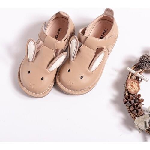 Genuine Leather Girls Boots 2021 Winter High Quelity Cute Animal Childrens Shoes Soft Bottom Kids Shoes Baby Leather Sandals