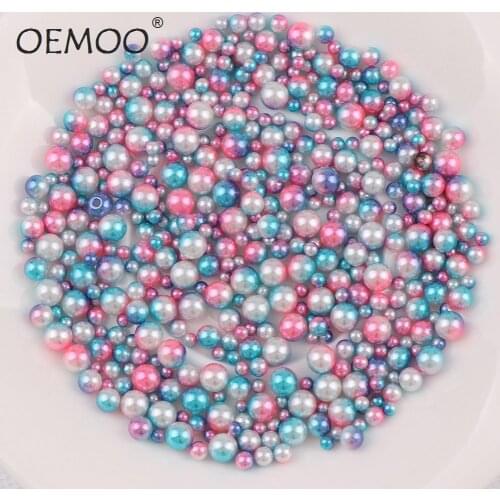 20g Random Mixed Rainbow Color ABS Pearl Beads No Holes Loose Spacer DIY Beads For Bracelet Necklace Jewelry Making