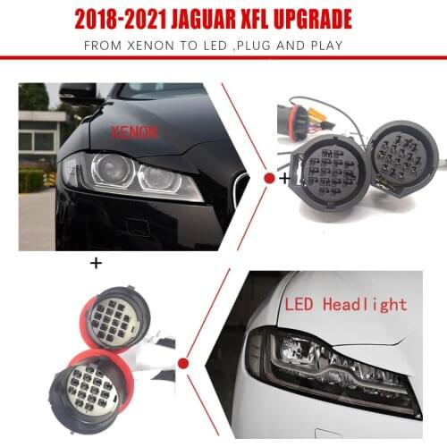 CZMOD Car Headlight Modification Upgrade Special Wiring Adapter Harness For 18-21 Jaguar XFL From Xenon To LED Plug And Play