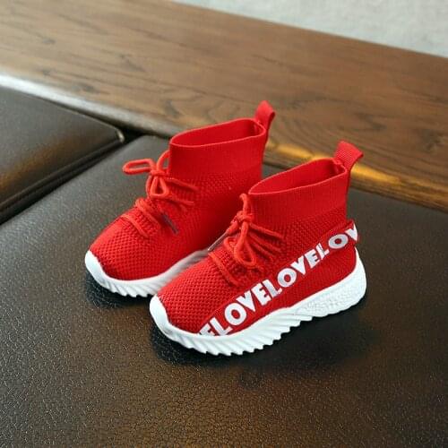 2021 Toddler Autumn Winter Sneakers Children Casual Slip-on Breathable Kids Baby Socks Shoes Non-slip Snow Boots Boy Girls Sport