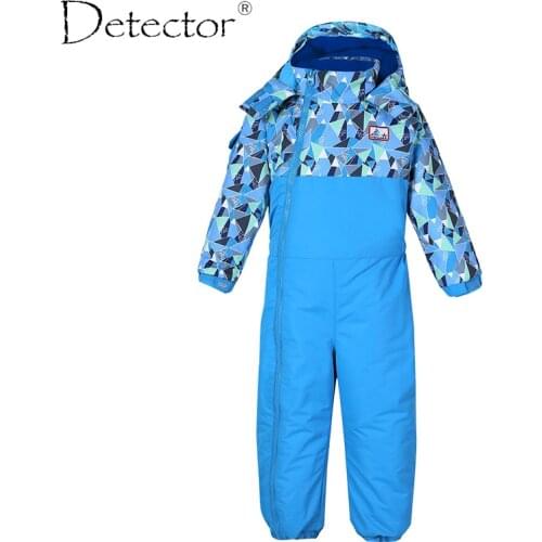 Detector Baby Boy Girl Ski Suit Waterproof Windproof Ski snowboard Bid Thermal Kid Hooded One-piece Children Clothing 1-3 years