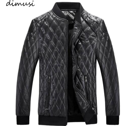 DIMUSI Mens Jacket Fashion Man Fleece Vintage Leather Coats Casual Outwear Faux Leather Motorcycle Jackets Biker Coats Clothing