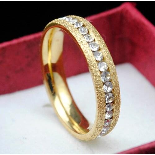 Dolaime New Fashion,Frosted Couple Gem Ring,Wedding Ring For Men and Women,free shipping,GR369