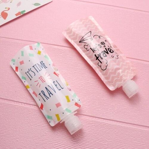 Travel storage bag foldable lotion dispensing bag portable shower gel shampoo bottle facial cleanser liquid dispensing bag