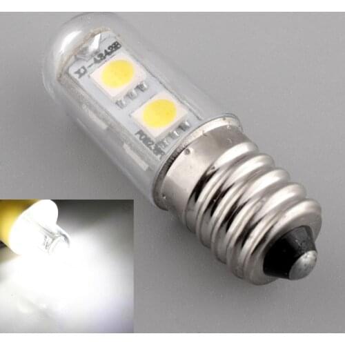 E14 220V/1W 7LED 5050SMD Bright White Home Refrigerator Corn Light Durable Bulb
