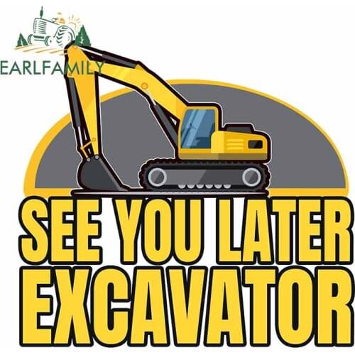 EARLFAMILY 13cm x 12.1cm For Excavator Driver Body for Car Stickers Vinyl Material Decal 3D Custom Printing For JDM SUV RV