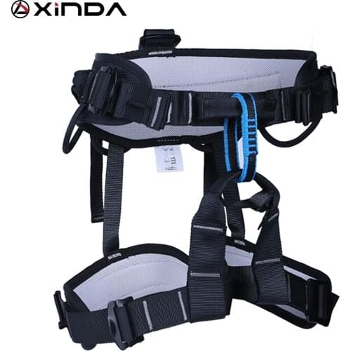XINDA Outdoor hiking Climbing safety belts Half body Waist support Belts Men and women Guide straps Fastening Carabiner XD-A9513