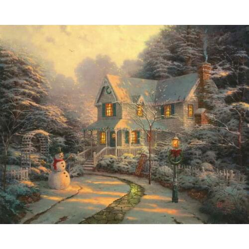 The Night before Christmas Thomas Kinkade HD Canvas Print Living Room Bedroom Wall Pictures Art Painting Home Decoration
