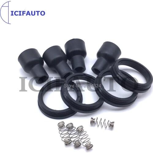 Ignition Coils Rubber Boot Pack With Spring For Volvo S40 V40 1.9L L4 1275602 12756020 12756029 UF365
