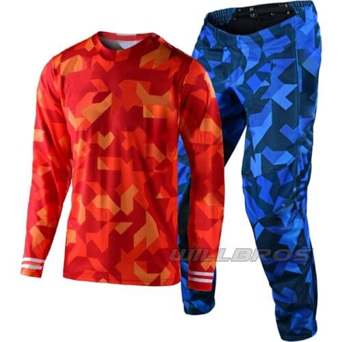 Motocross Jersey Pants GP Air Confetti Team Gear Set MTB BMX Bike Cycling Kits Mountain Bicycle Offroad Kits Mens