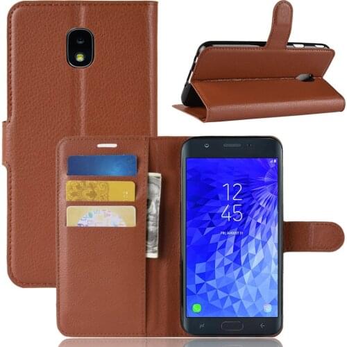 Leather Wallet Flip Case For Samsung Galaxy J3 2018/Eclipse 2/Orbit/Achieve/J3 V 3rd Gen/Star/Aura/Amp Prime 3/Sol 3/Emerge 2018