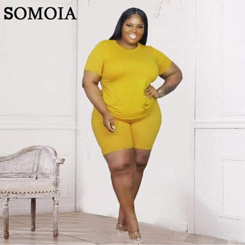 Summer Clothes Casual Tracksuit Plus Size Two Piece Set Women Shirts and Sweatpants Shorts Fitness Joggers Suit Wholesale Items