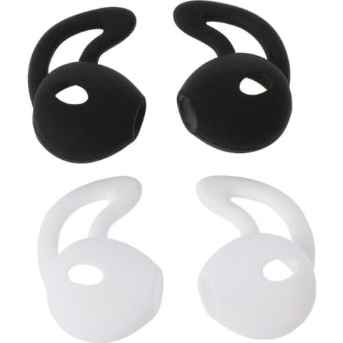 2Pairs Silicone in-ear Headset Earbuds Cover with Ear Hook for Apple