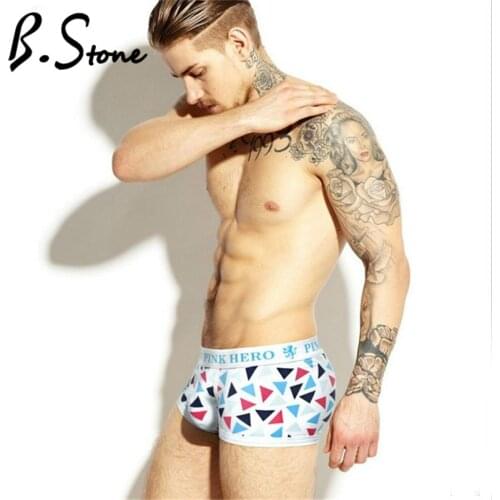 4 Pieces/bag mens Underwear Boxers Gorgeous Color Printing men Underwear Cotton Lingerie Sexy Boxers Factory