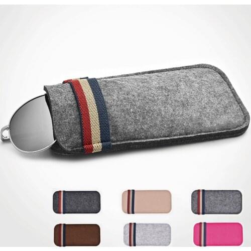 New Felt Oversize Sunglasses Case For Women Colorful Candy Eyeglasses Box Soft Bag accessoires lunettes Reading Glasses Bag