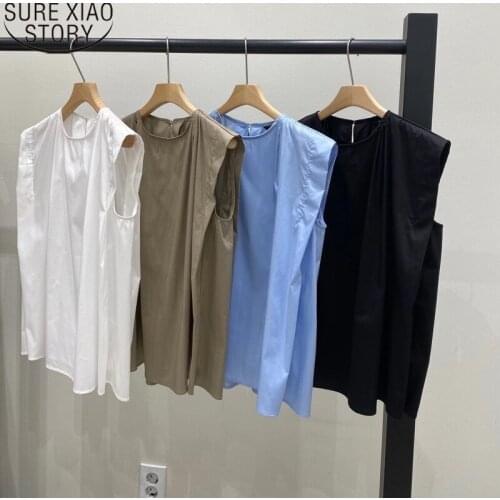 2021 Summer New Fashion Sleeveless Vest Tops Fashion Gym Tank Top Women Korean Blusas Clothes Round Collar Casual Tanks 15595