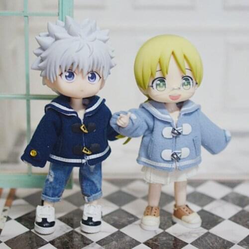 Ob11 P9 baby dress single article horned coat navy collar coat doll clothes doll accessories