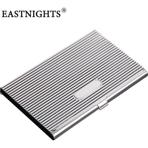 Wholesale 10pcs/lot - Free shipping , line pattern metal Name Card Case , Business Card Holder ,Promotion item NMS010-K
