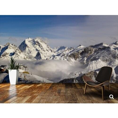 Custom natural landscape wallpaper,Courchevel,3D photo mural for living room bedroom dining backdrop waterproof wallpaper