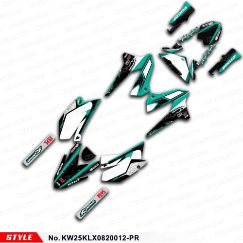 AFTERMARKET Custom Stickers for KLX 250 S D-Tracker X Final Edition 2008 to 2020, Style No.KW25KLX0820012-PR