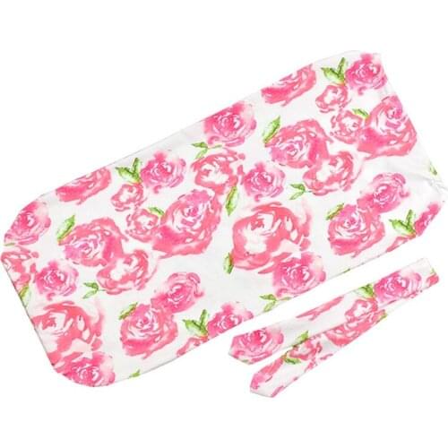 2Pcs/Set Newborn Swaddle Blanket Baby Cocoon Sleeping Bag Muslin Wrap Headband 100% brand new and high quality soft stretchy