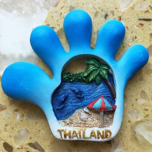 QIQIPP Thailand travel commemorative refrigerator magnet Southeast Asia travel collection three-dimensional magnetic stickers