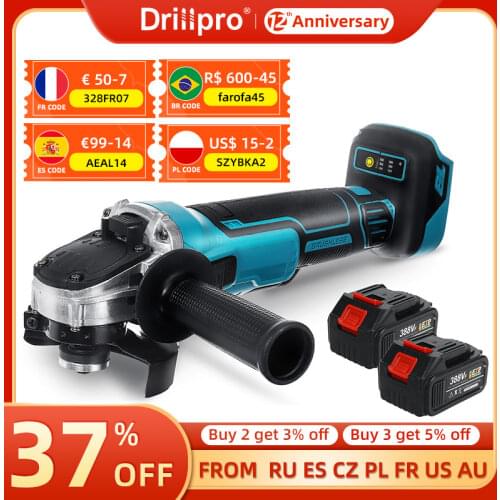 388VF 100/125mm Brushless Cordless Angle Grinder Li Battery Electric Polishing Cutting Machine Power Tools For Makita Battery