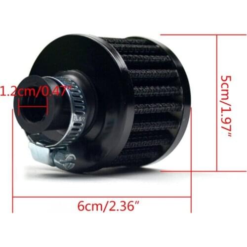 50LC Cold Air Intake Filter Cleaner Pipe Induction Kit Auto 12mm Small Mushroom Head Power Flow Hose System Car Accessories